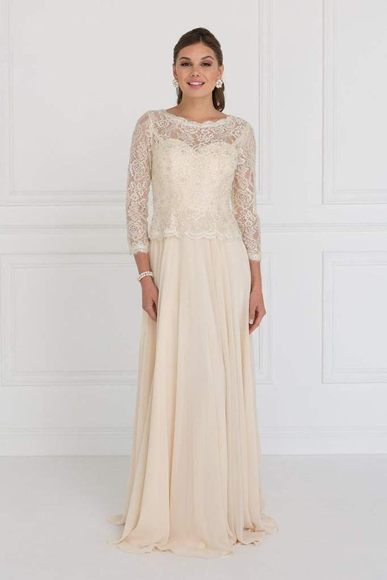 Champagne Long Mother of the Bride Dress Formal for $205.0 – The Dress ...