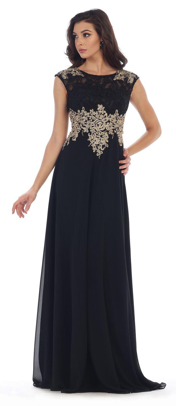 Long Mother of the Bride Dress Formal Plus Size Gown - The Dress Outlet May Queen