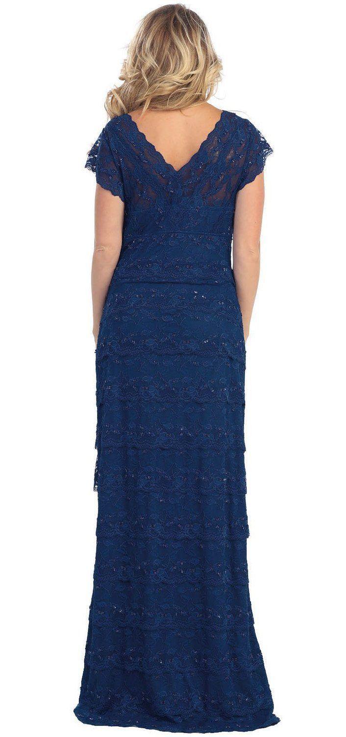 Long Mother of the Bride Dress Plus Size Formal - The Dress Outlet May Queen