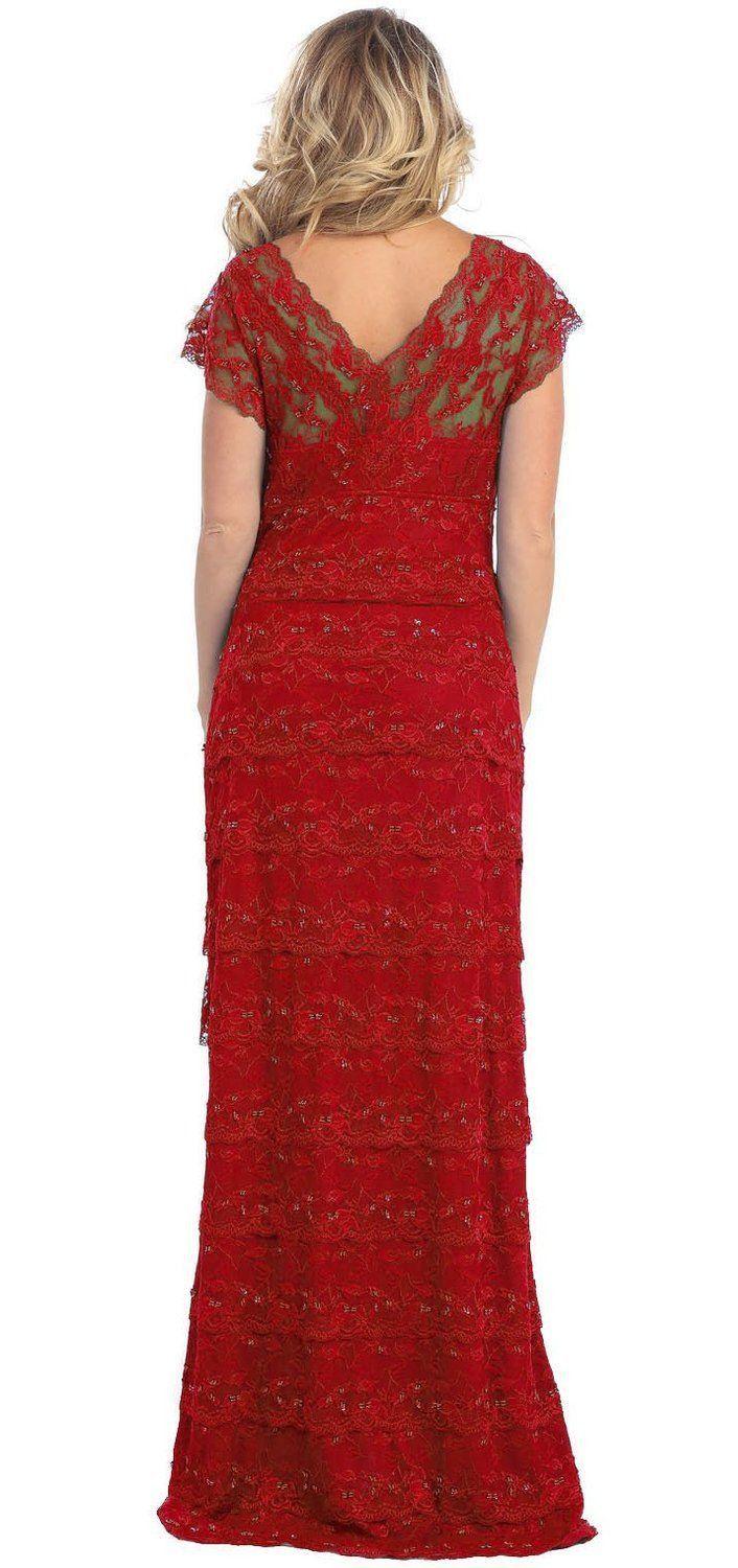 Long Mother of the Bride Dress Plus Size Formal - The Dress Outlet May Queen