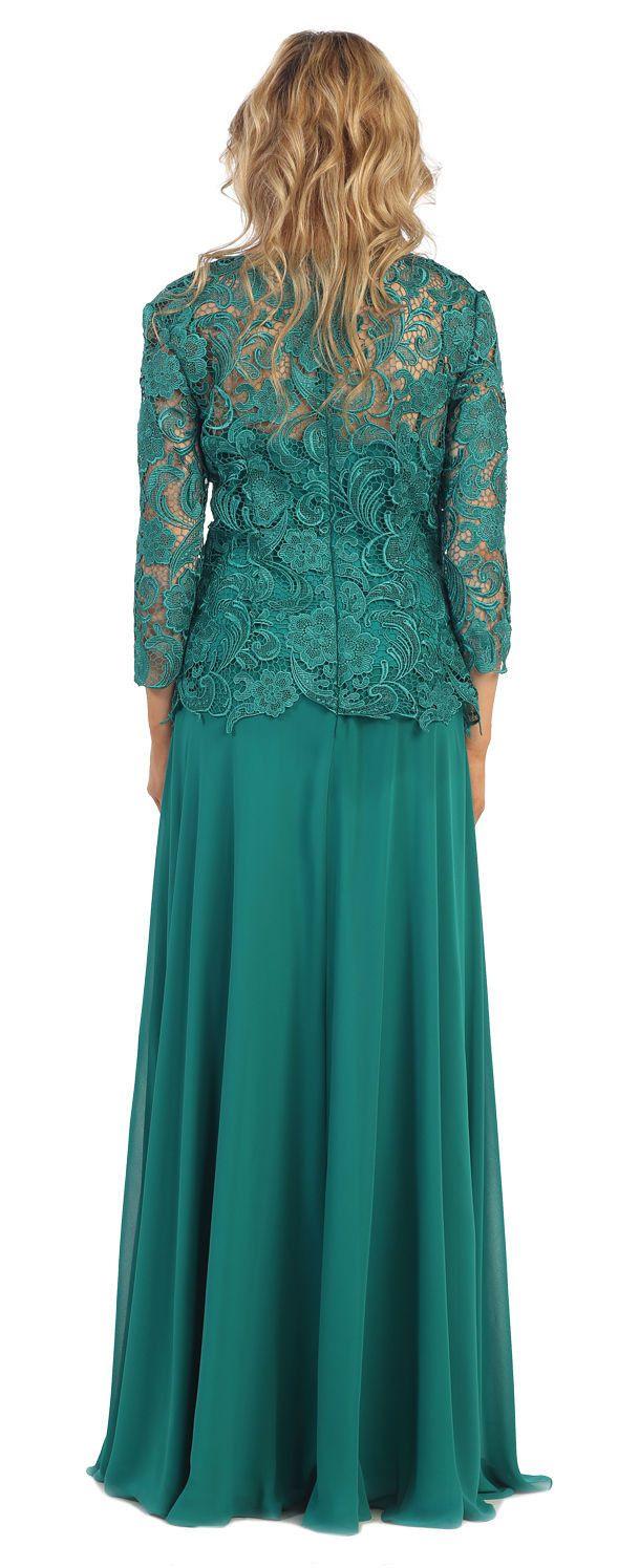 Long Mother of the Bride Dress Plus Size Formal - The Dress Outlet May Queen