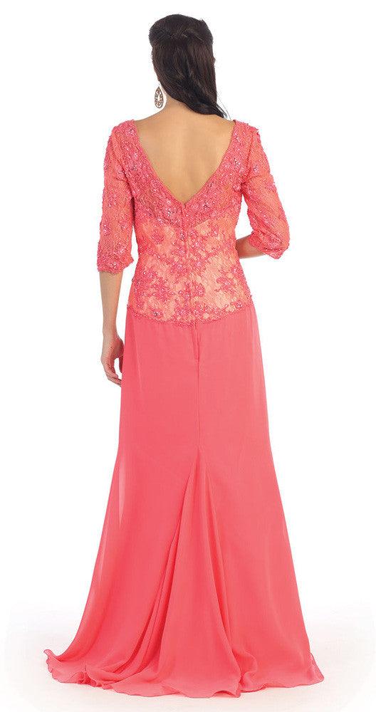 Long Mother of the Bride Dress Plus Size Formal - The Dress Outlet May Queen
