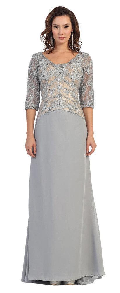 Long Mother of the Bride Dress Plus Size Formal - The Dress Outlet May Queen