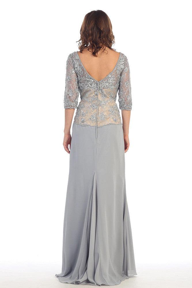 Long Mother of the Bride Dress Plus Size Formal - The Dress Outlet May Queen