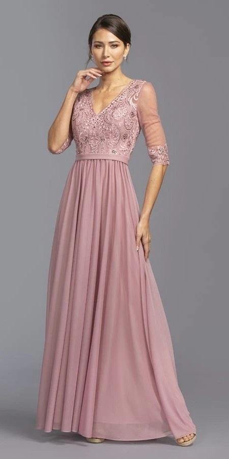 Long Mother of the Bride Formal Dress - The Dress Outlet