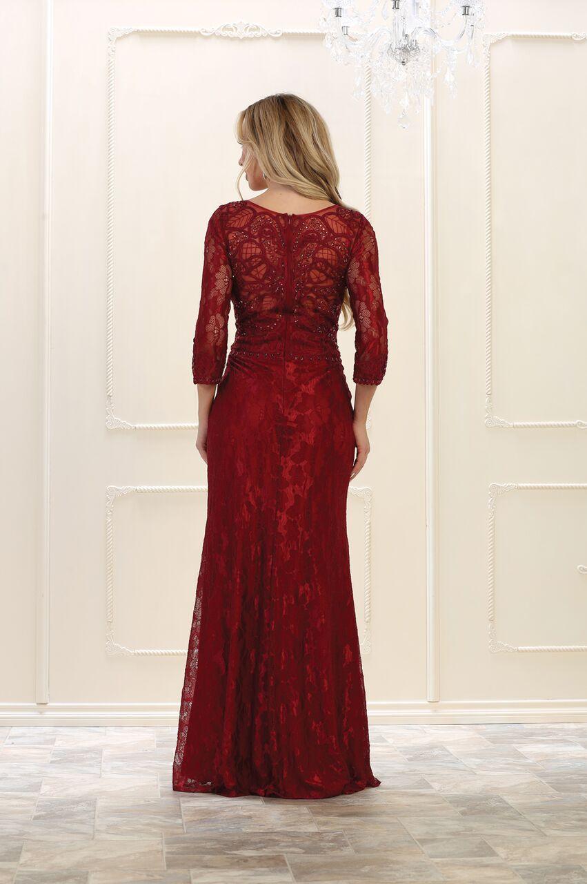 Long Mother of the Bride Formal Dress Plus Size - The Dress Outlet May Queen