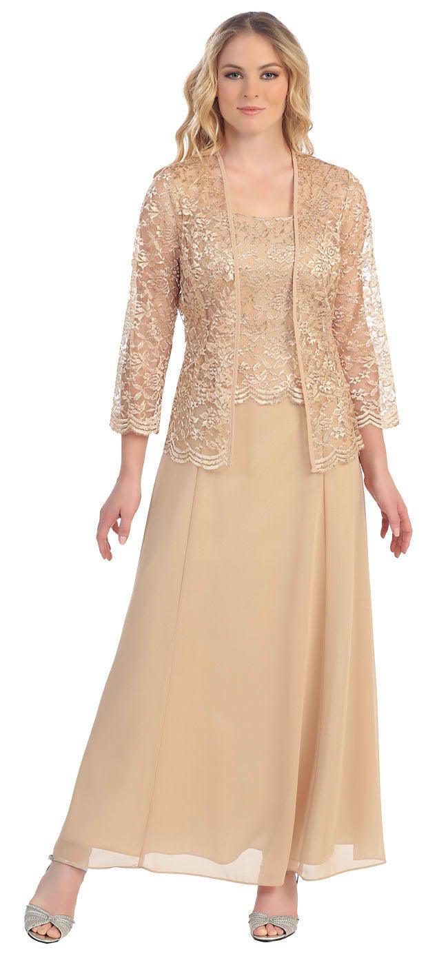 Long Mother of the Bride Formal Plus Size Dress - The Dress Outlet Sally