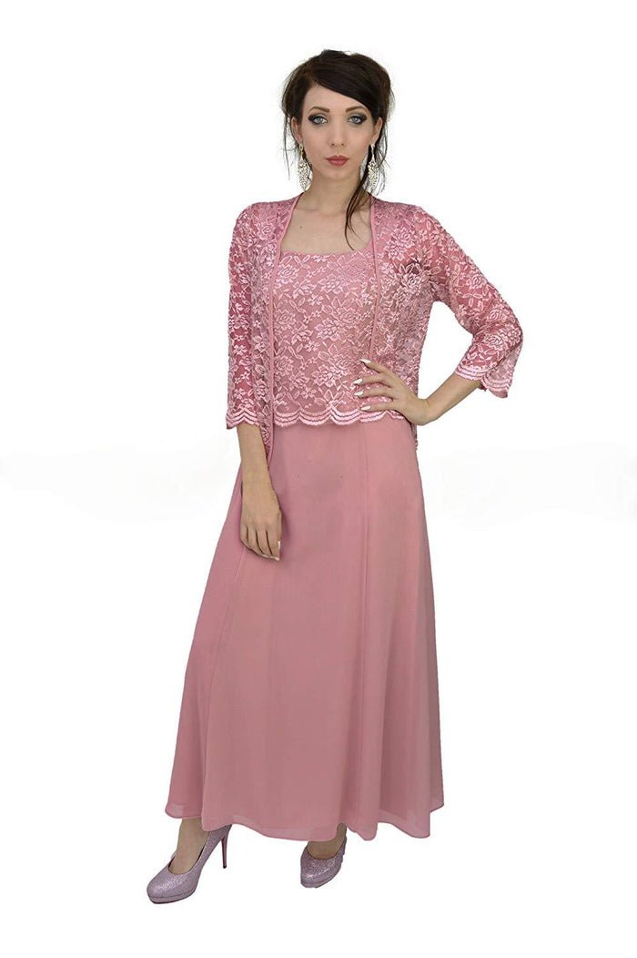 Long Mother of the Bride Formal Plus Size Dress - The Dress Outlet Sally