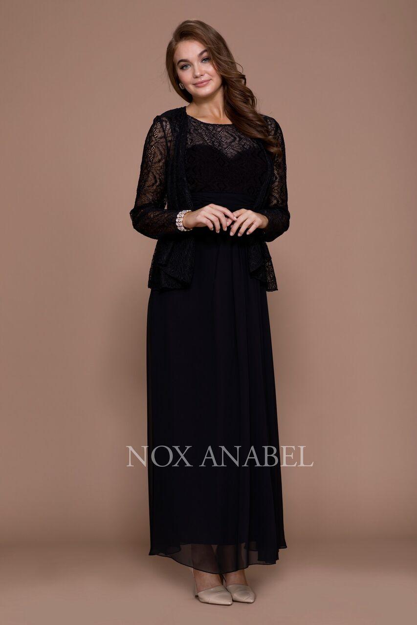 Long Mother of the Bride Formal Dress with Jacket - The Dress Outlet Nox Anabel