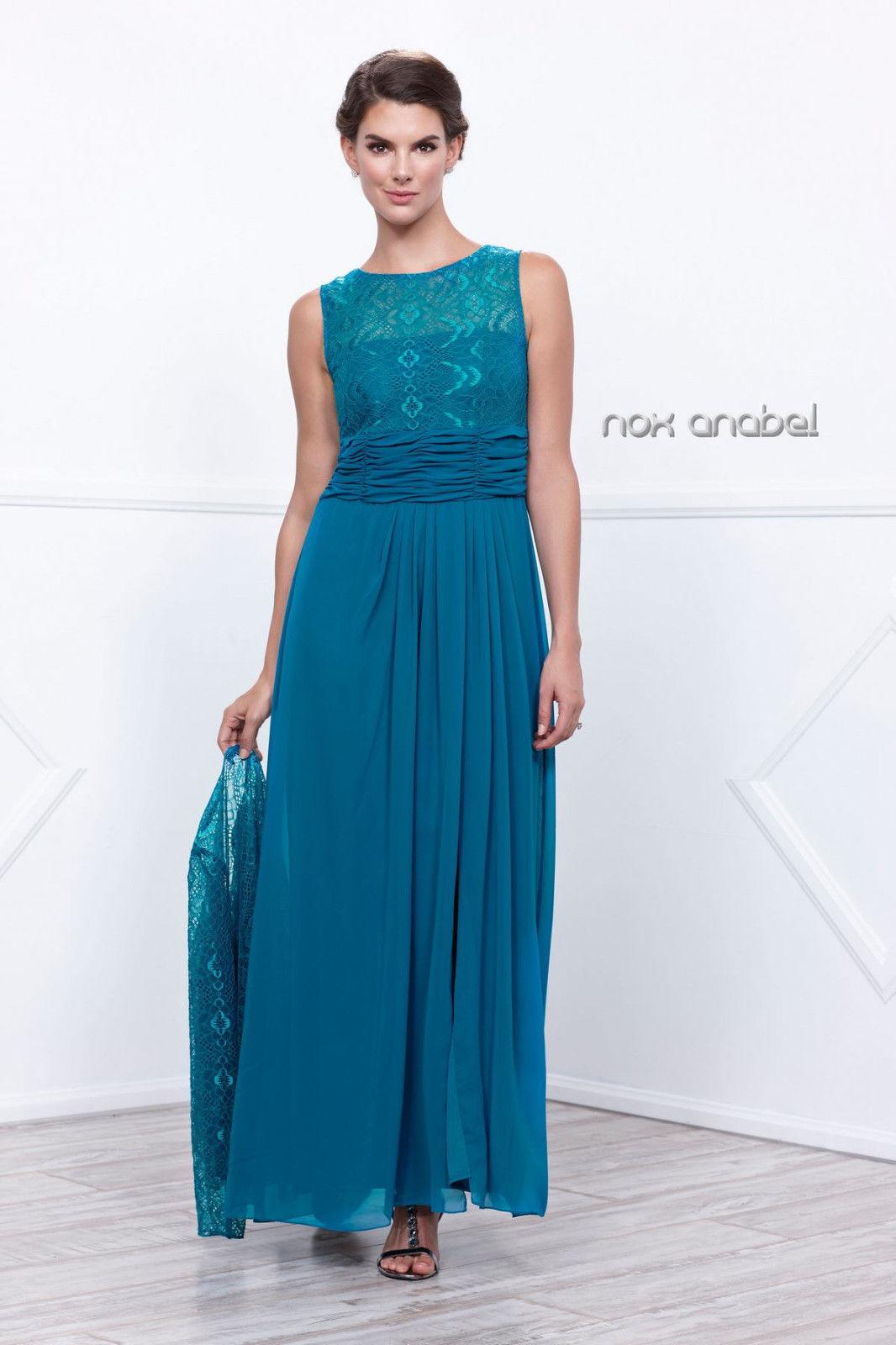 New Teal Long Mother of the Bride Formal Dress with Jacket
