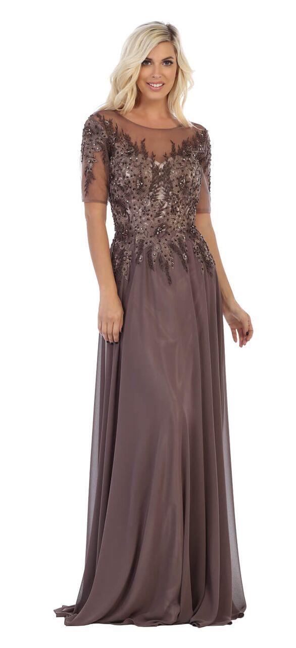 Long Mother of the Bride Formal Plus Size Dress - The Dress Outlet May Queen
