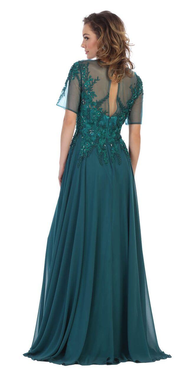 Long Mother of the Bride Formal Plus Size Dress - The Dress Outlet May Queen