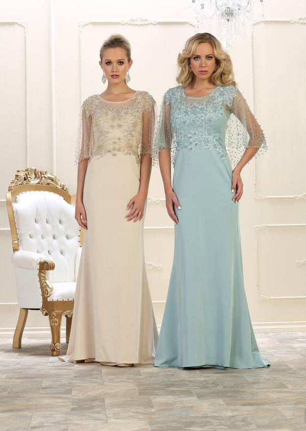 Long Mother of the Bride Plus Size Formal Dress