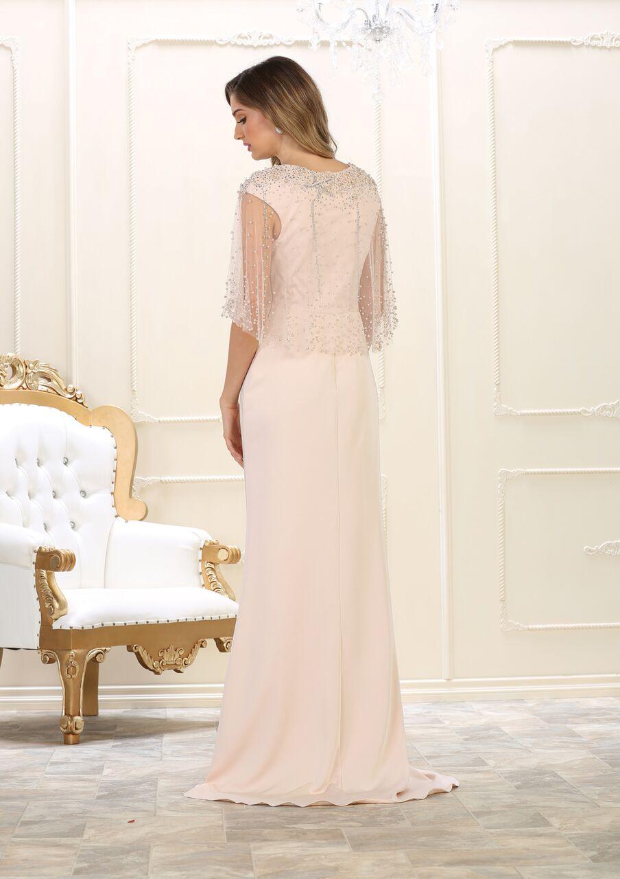 Long Mother of the Bride Plus Size Formal Dress - The Dress Outlet May Queen
