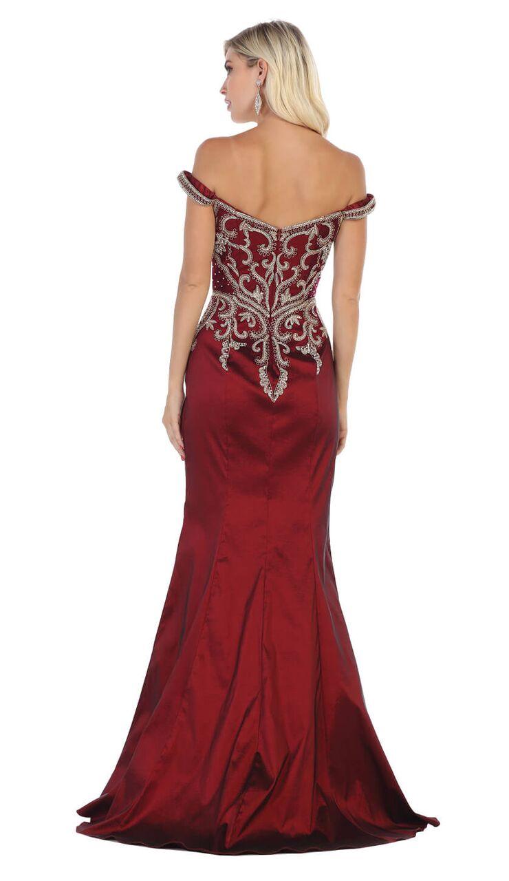 Long Off Shoulder Mermaid Prom Dress - The Dress Outlet May Queen
