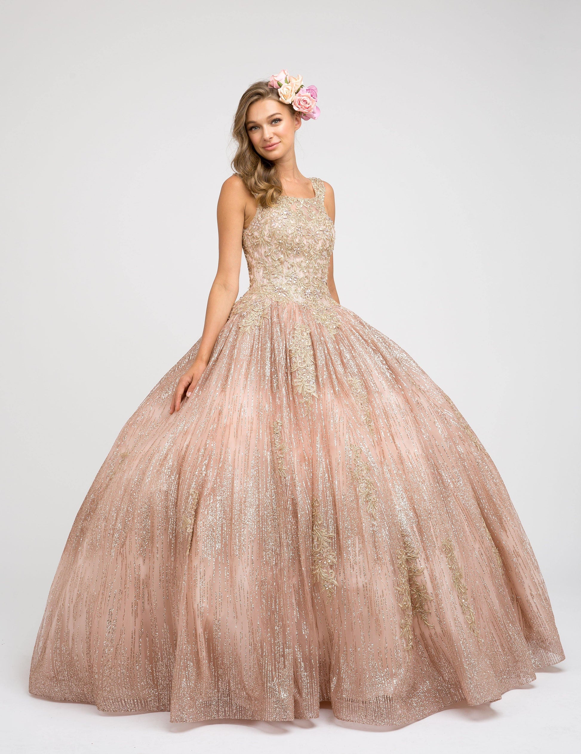Long Off Shoulder Quinceanera Ball Gown
