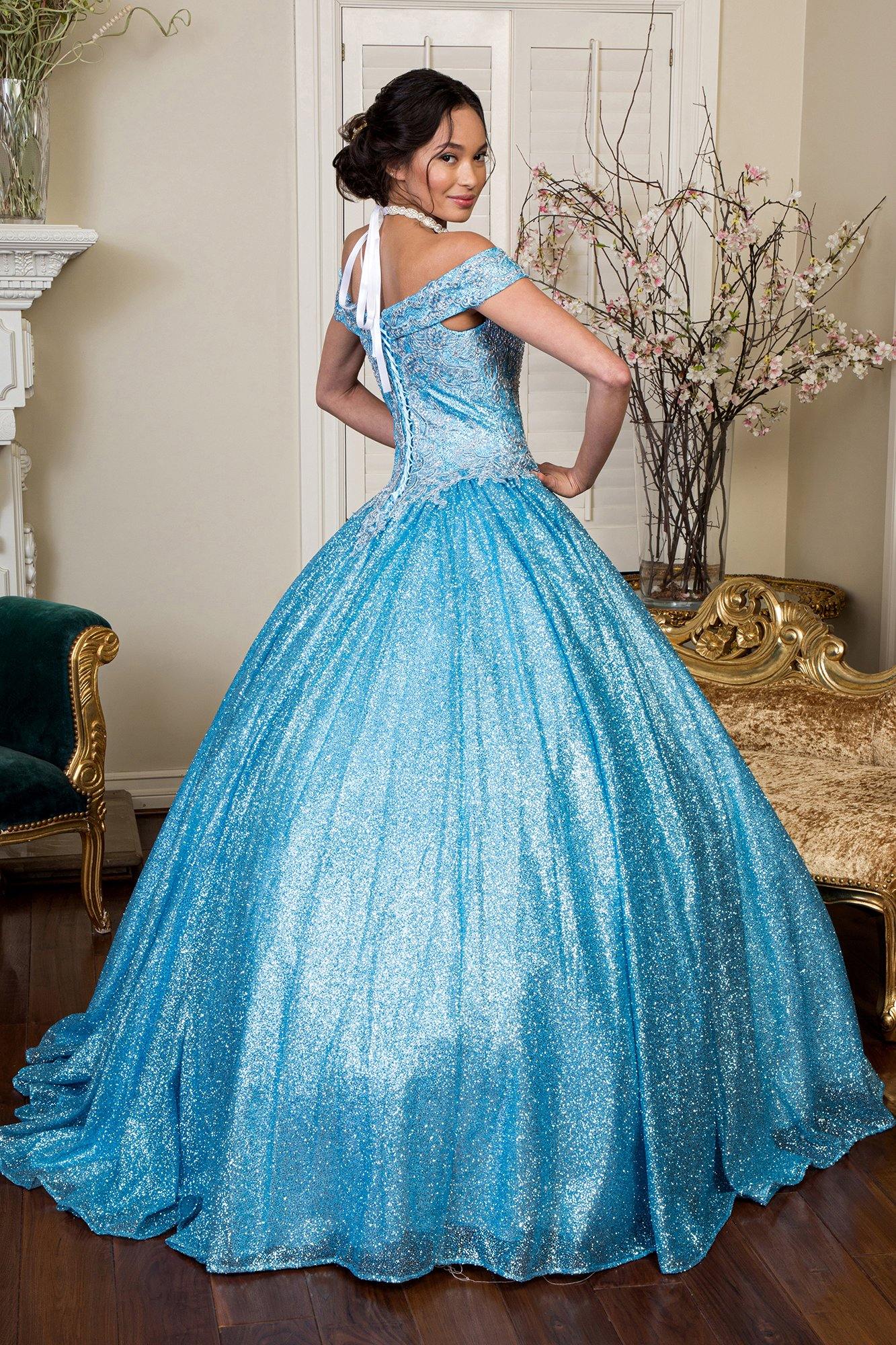 Long Off Shoulder Sweet 16 Quinceanera Dress