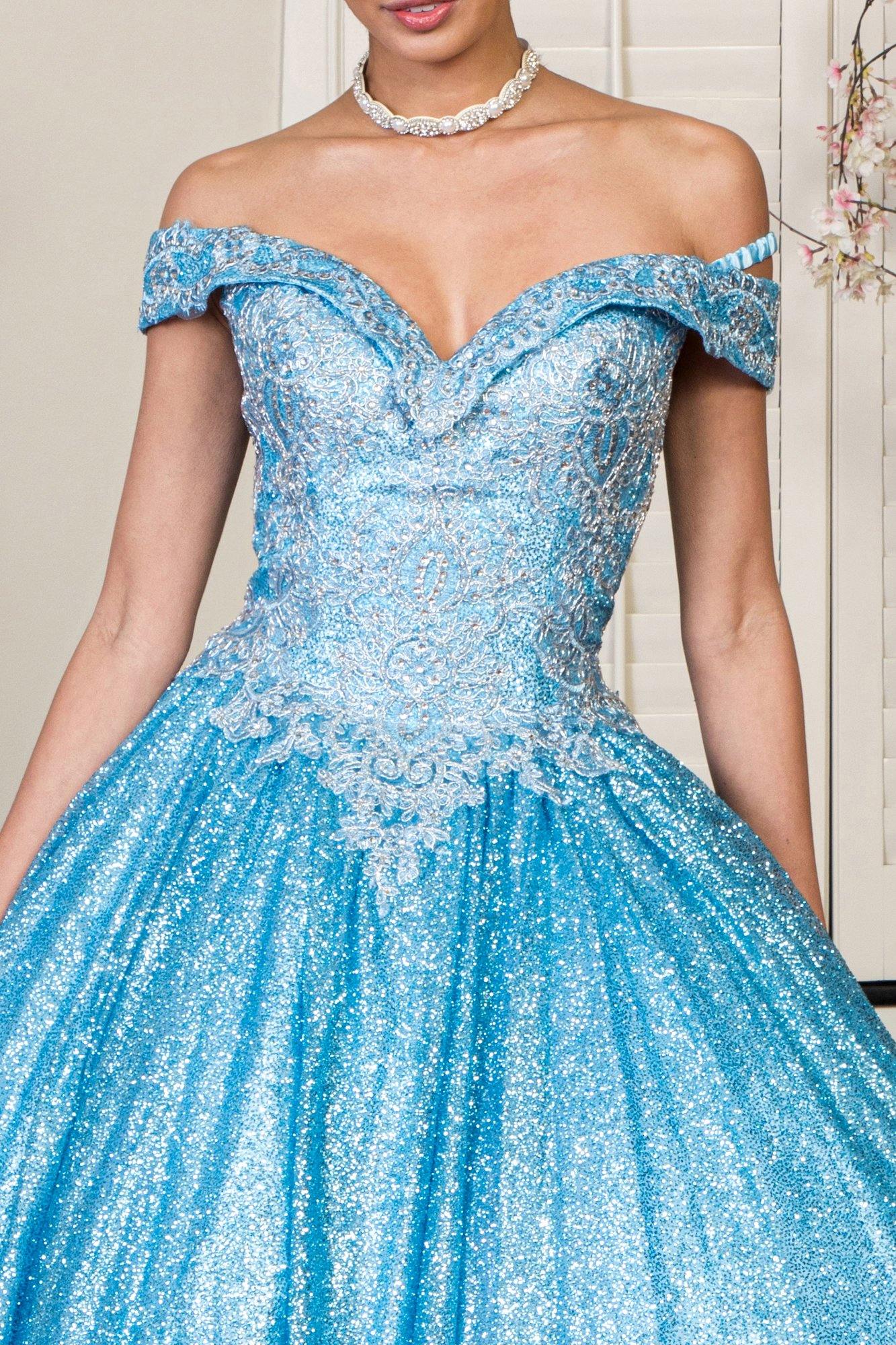 Long Off Shoulder Sweet 16 Quinceanera Dress
