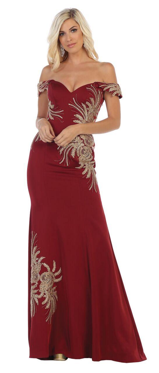 Long Off The Shoulder Formal Mermaid Prom Dress - The Dress Outlet May Queen
