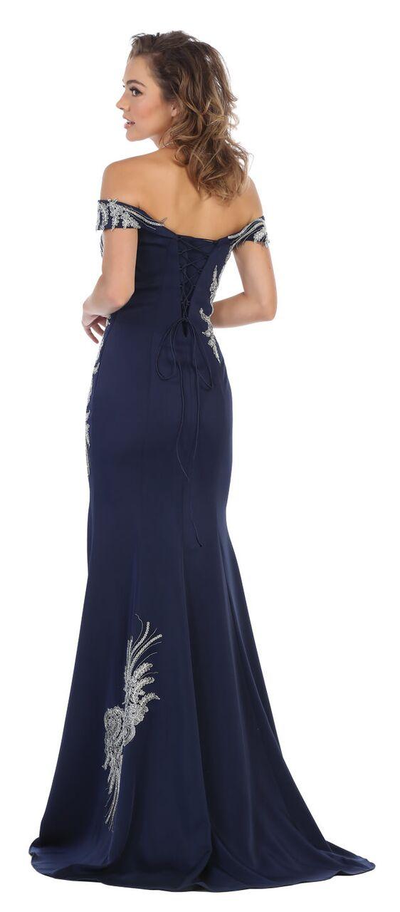 Long Off The Shoulder Formal Mermaid Prom Dress - The Dress Outlet May Queen
