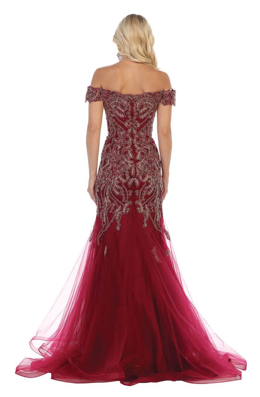 Long Off The Shoulder Mermaid Prom Dress - The Dress Outlet May Queen