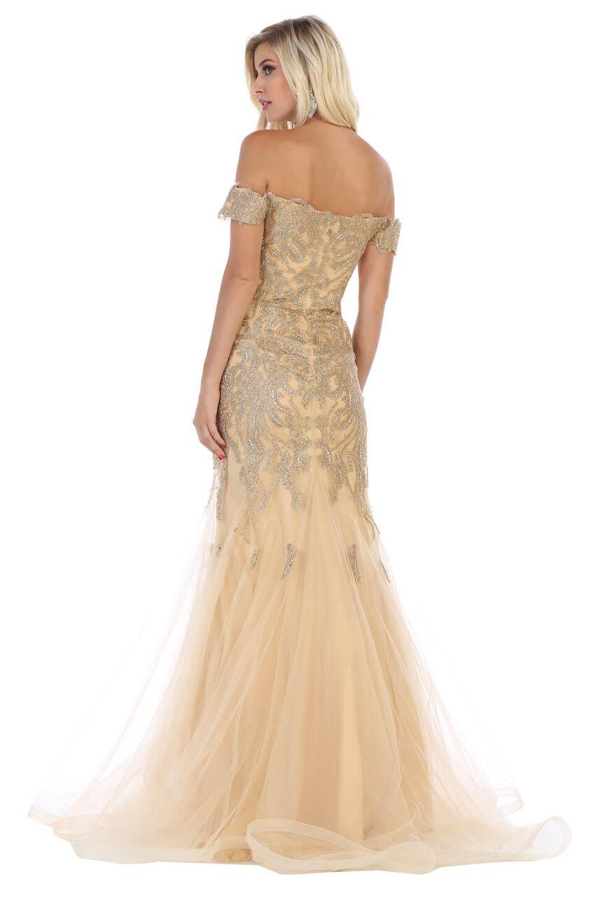 Long Off The Shoulder Mermaid Prom Dress - The Dress Outlet May Queen