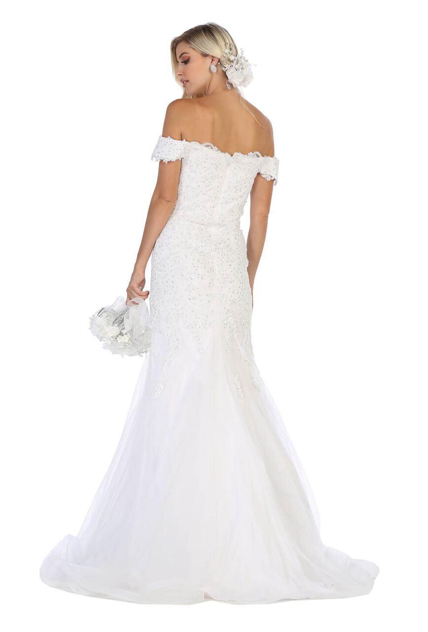 Long Off The Shoulder Mermaid Prom Dress - The Dress Outlet May Queen