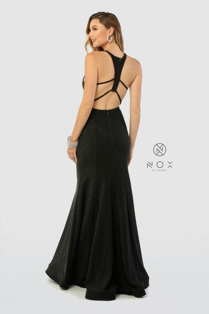Long Open Back Prom Dress Evening Gown - The Dress Outlet Nox Anabel