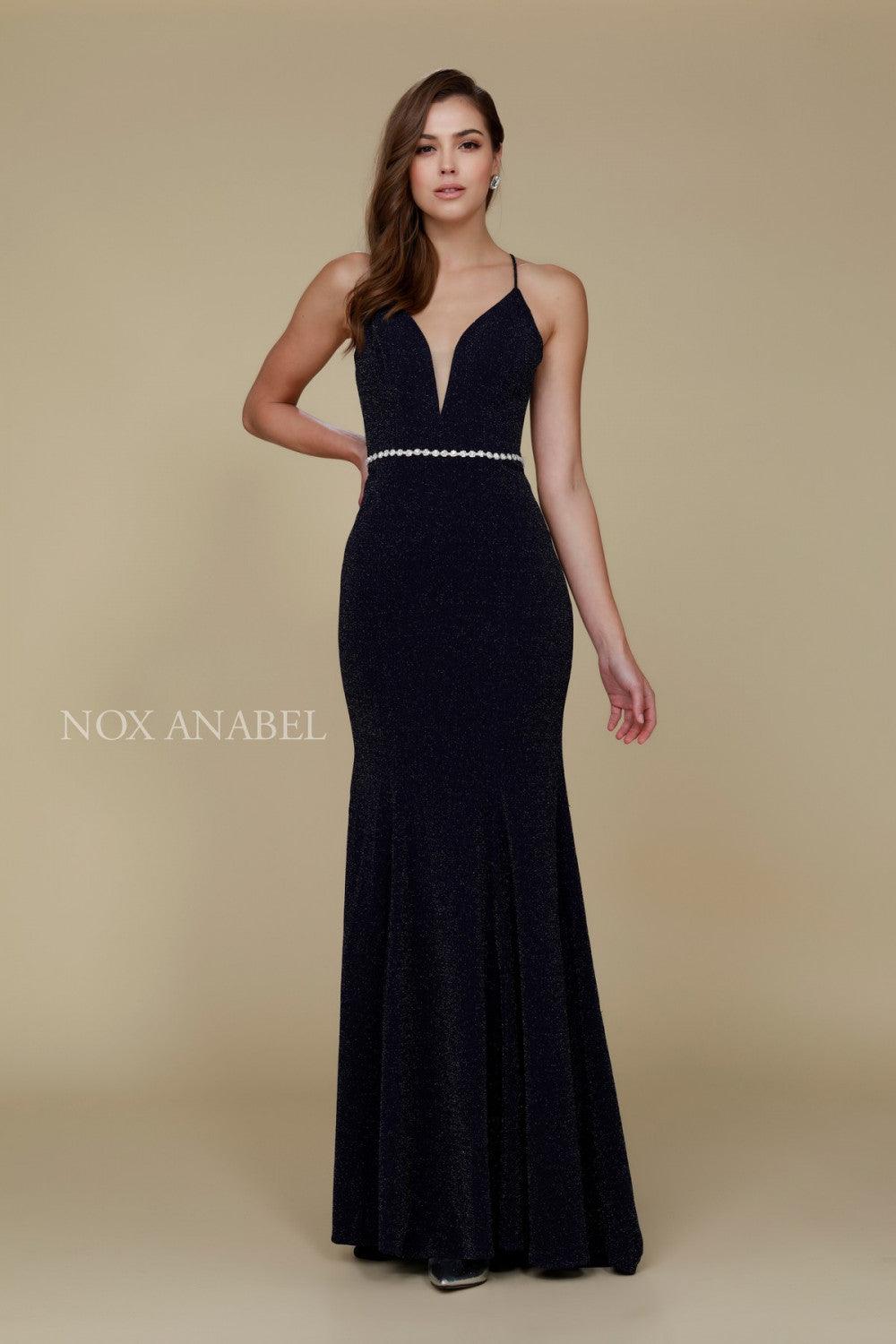 Long Open Back Prom Dress Formal Evening Gown - The Dress Outlet Nox Anabel