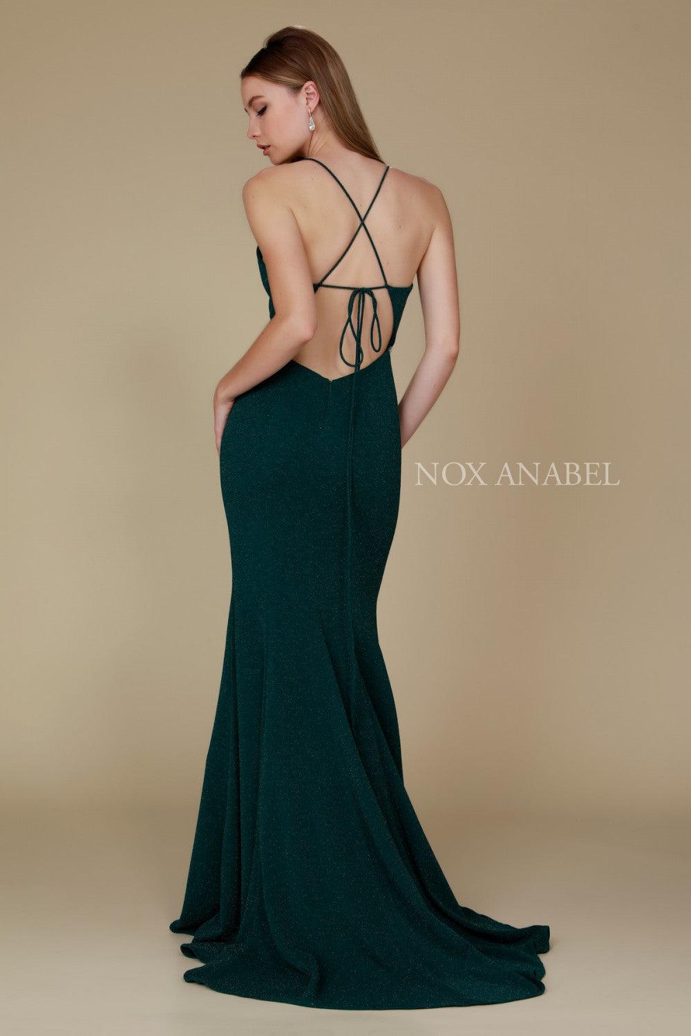 Long Open Back Prom Dress Formal Evening Gown