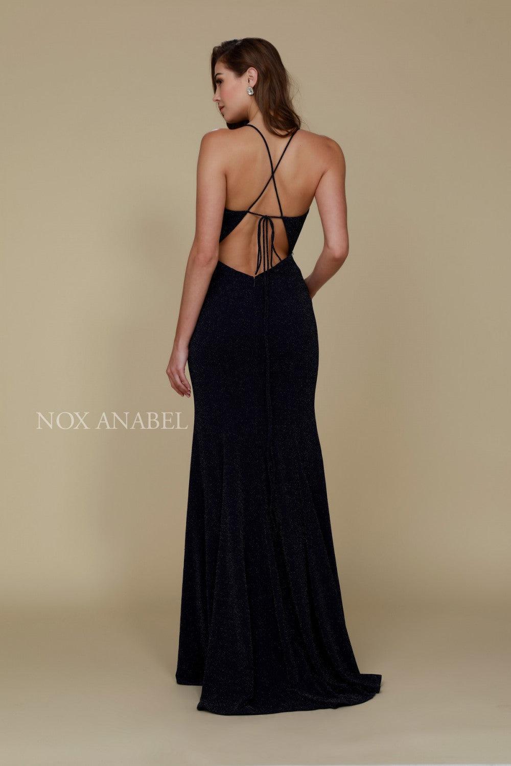 Long Open Back Prom Dress Formal Evening Gown