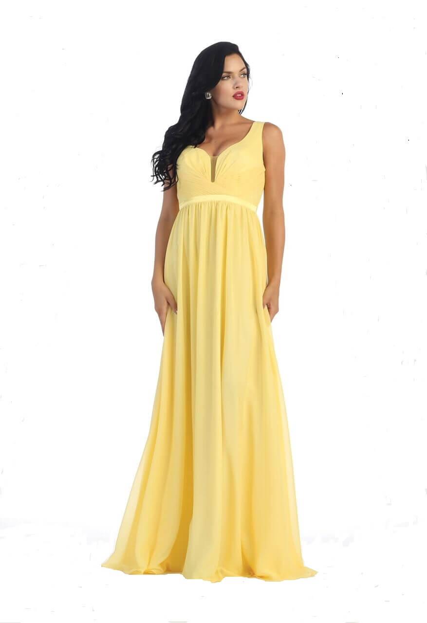 Long Plus Size Bridesmaids Formal Dress - The Dress Outlet May Queen