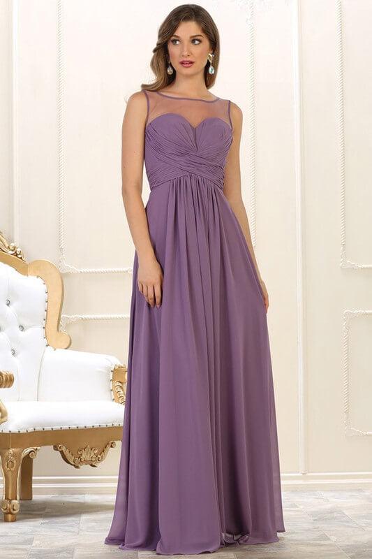 Long Plus Size Bridesmaids Formal Prom Dress