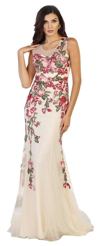 Long Plus Size Dress Formal Evening Party Prom Gown - The Dress Outlet May Queen