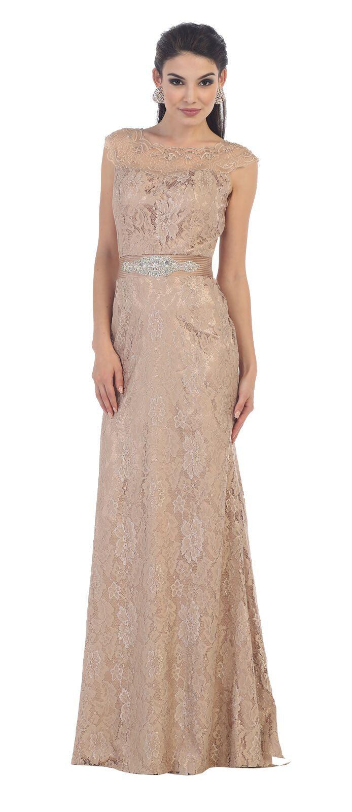 Long Plus Size Dress Formal Prom Dress Groom - The Dress Outlet May Queen