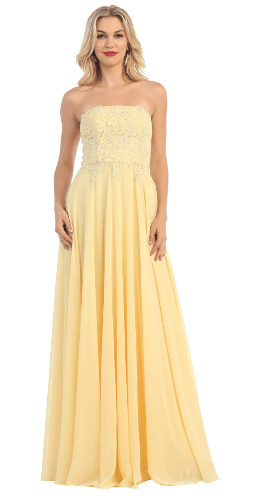 Long Plus Size Formal Dress Evening Prom Gown - The Dress Outlet May Queen