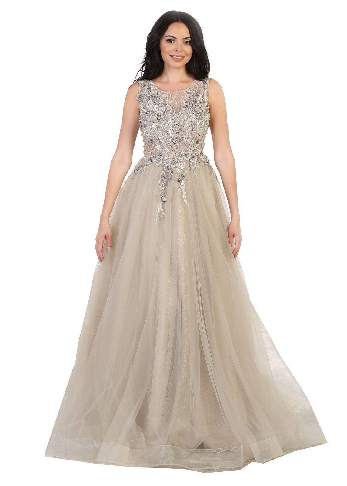 Long Plus Size Formal Dress Prom Evening Party Gown - The Dress Outlet May Queen
