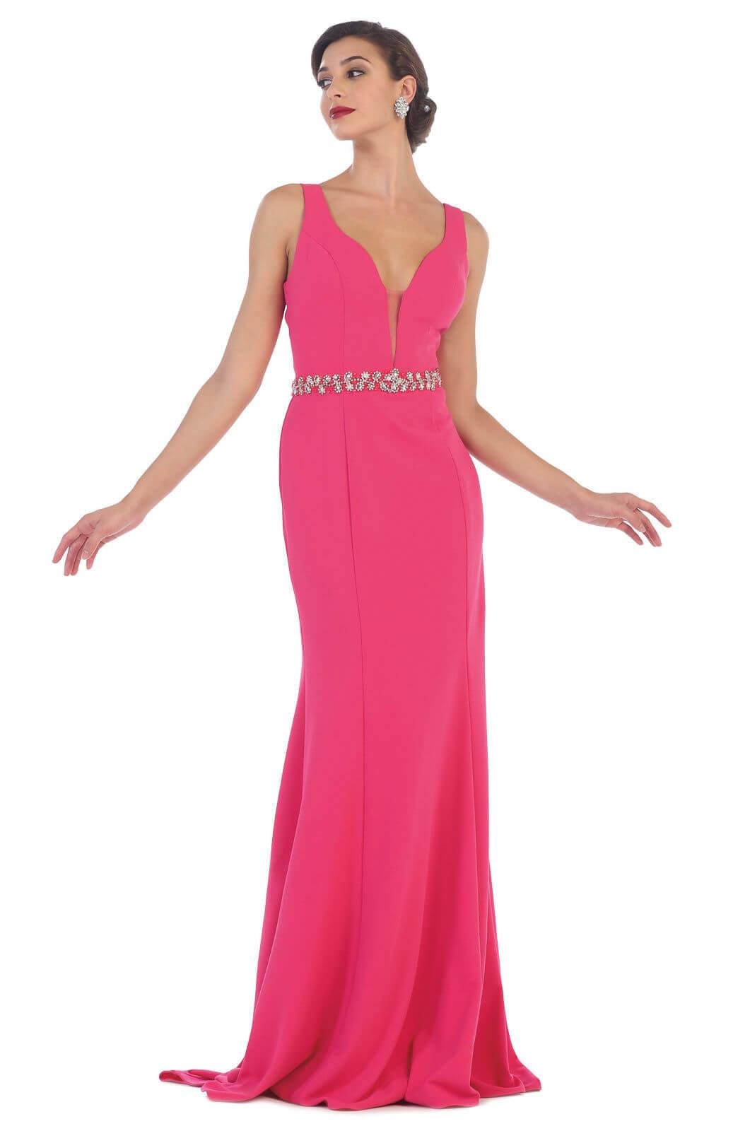 Long Plus Size Formal Evening Prom Dress - The Dress Outlet May Queen