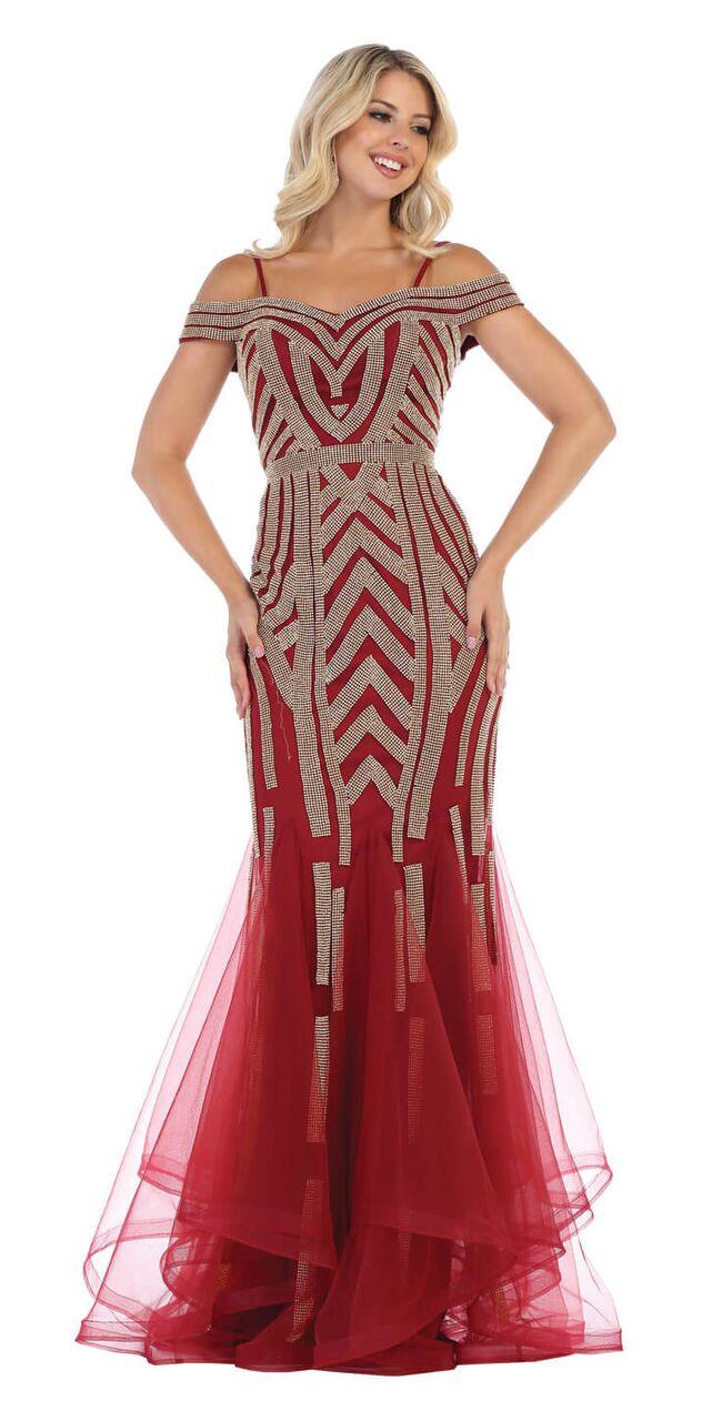 Long Plus Size Prom Dress Evening Formal Gown - The Dress Outlet May Queen
