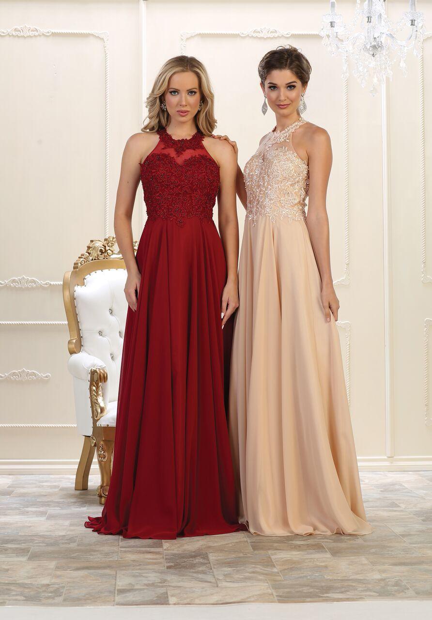 Long Plus Size Prom Dress Formal Evening Gown - The Dress Outlet May Queen