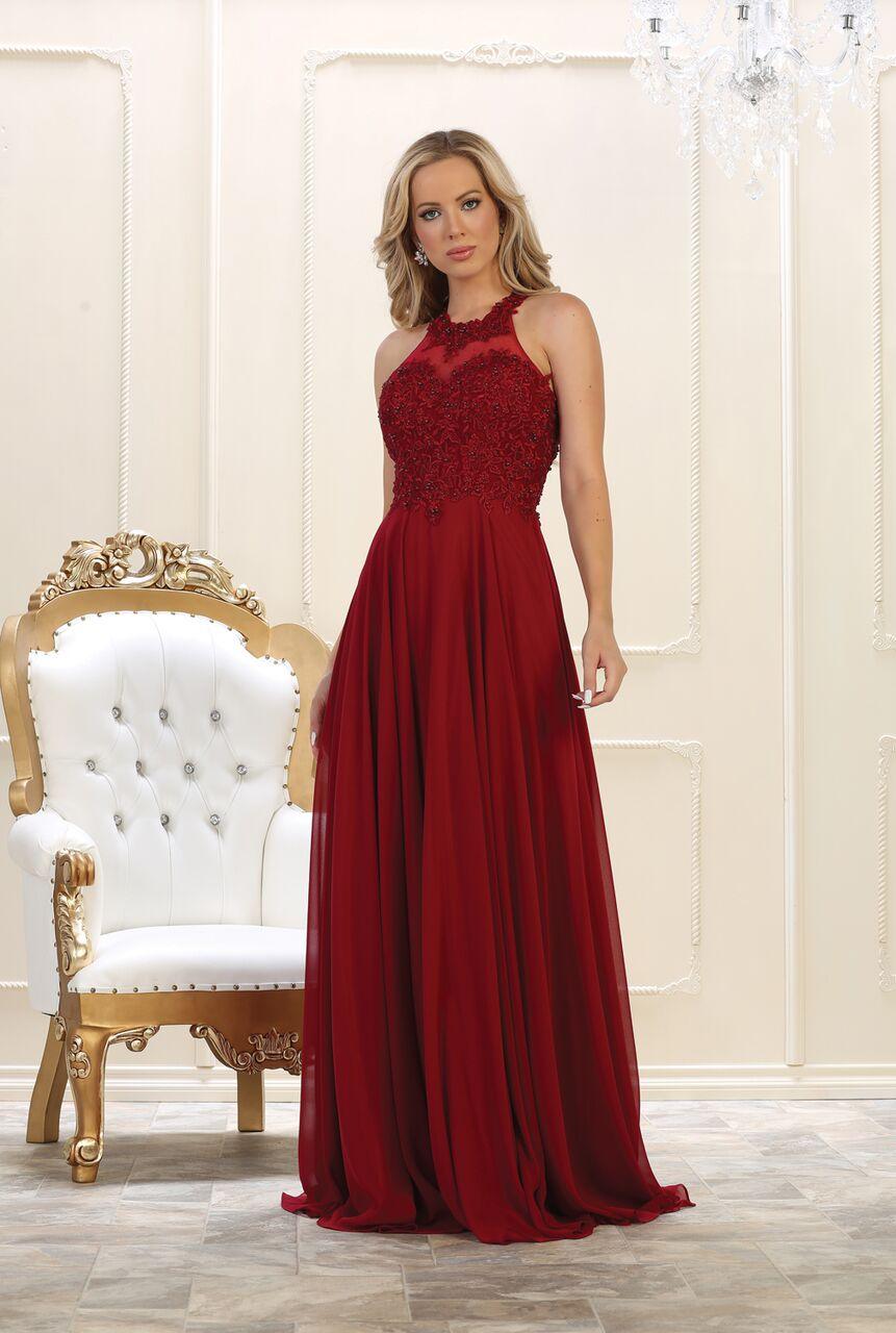 Long Plus Size Prom Dress Formal Evening Gown - The Dress Outlet May Queen