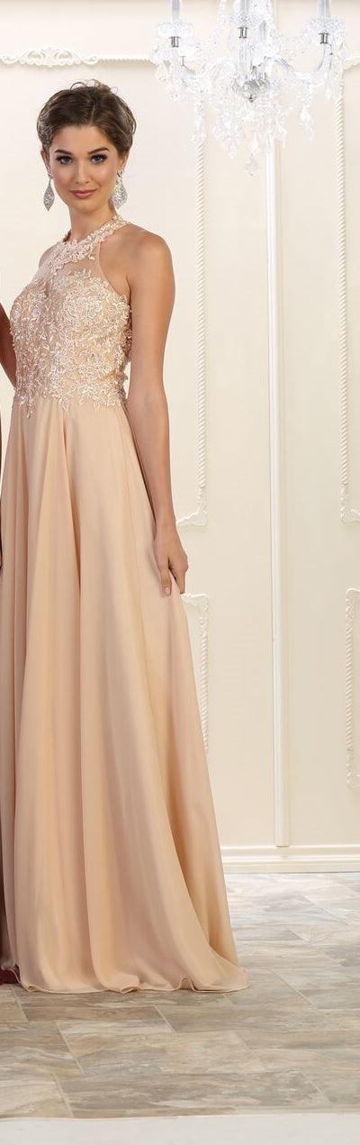 Long Plus Size Prom Dress Formal Evening Gown - The Dress Outlet May Queen