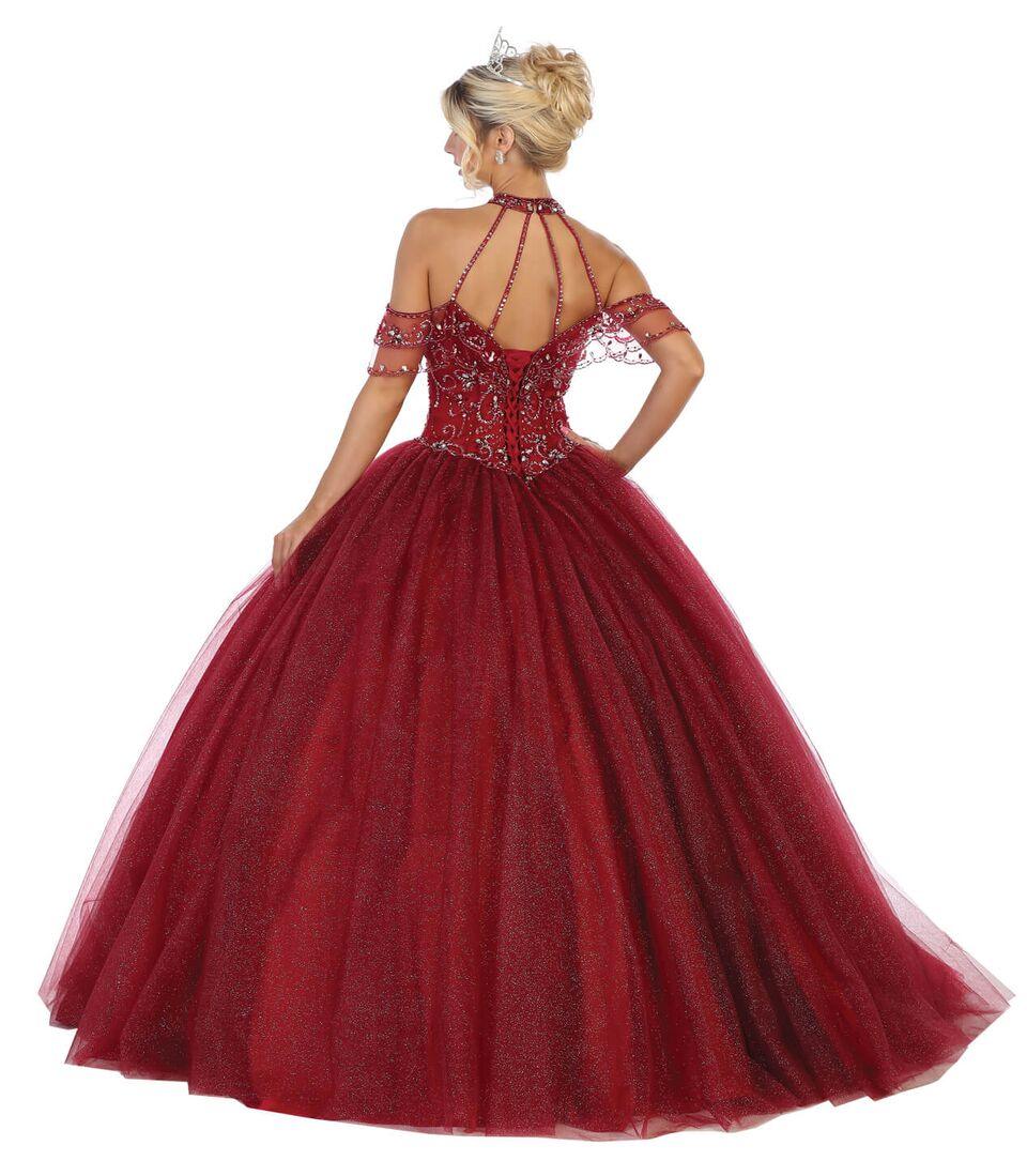 Long Plus Size Quinceanera Sweet 16 Dress - The Dress Outlet May Queen