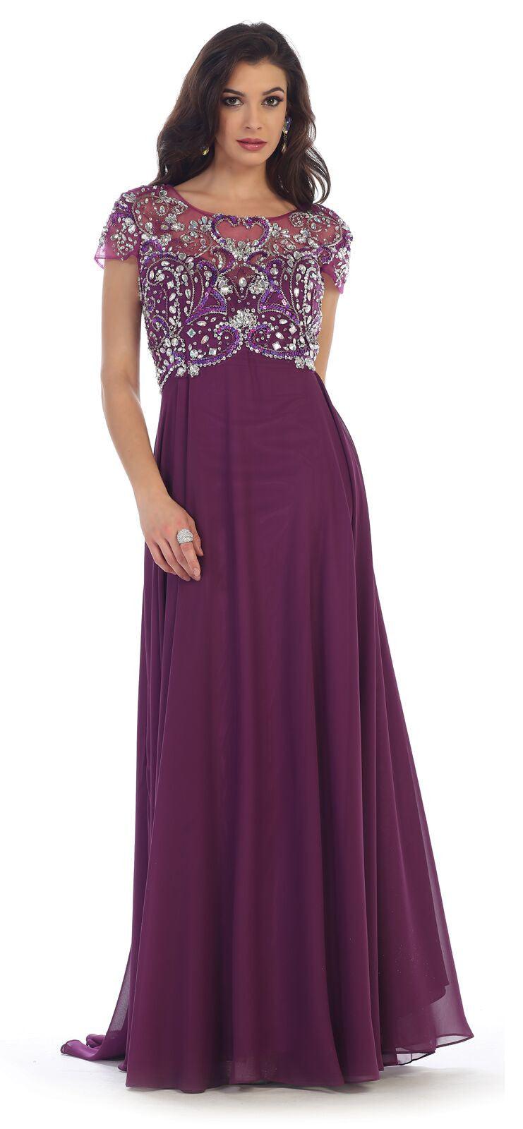 Long Plus Size Wedding Guest Formal Dress - The Dress Outlet May Queen