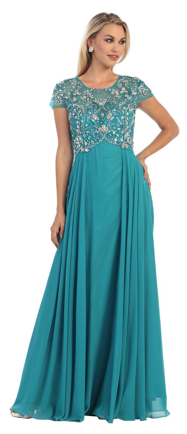 Long Plus Size Wedding Guest Formal Dress - The Dress Outlet May Queen