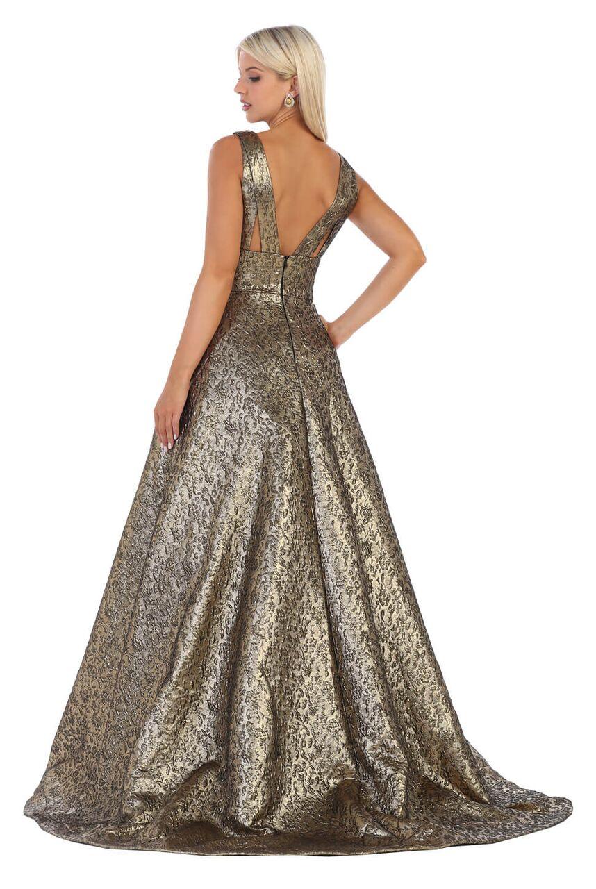 Long Prom Ball Gown with Pockets - The Dress Outlet May Queen