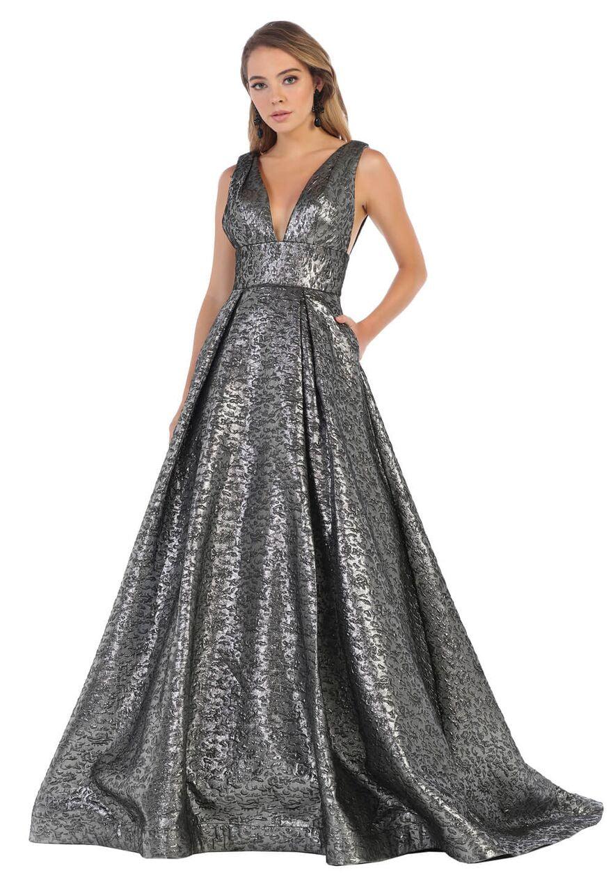 Long Prom Ball Gown with Pockets - The Dress Outlet May Queen