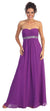 Long Prom Dress Accented with Jewel - The Dress Outlet Elizabeth K