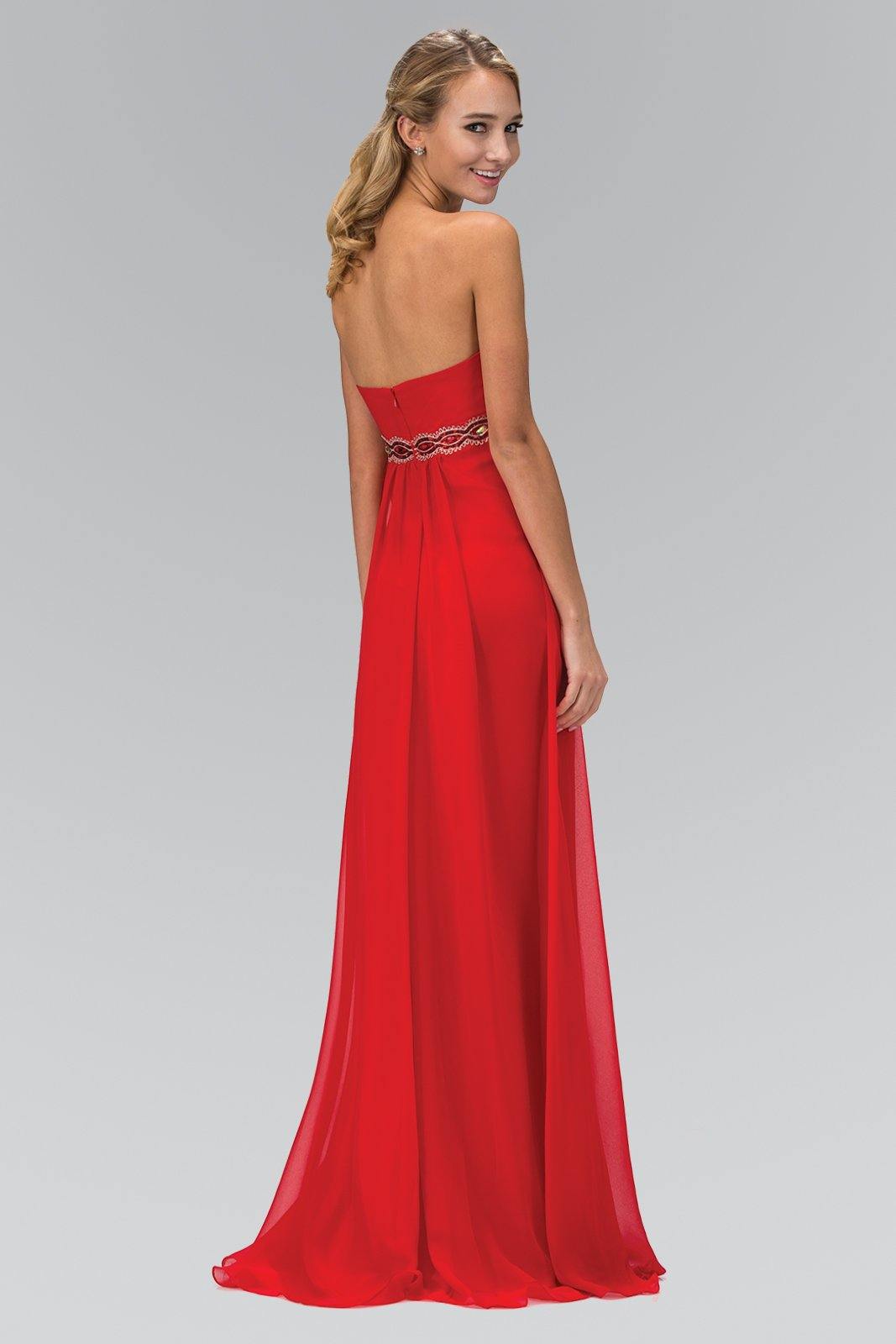 Long Prom Dress Accented with Jewel