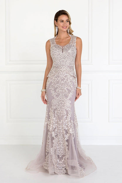 Long Prom Dress All Lace Evening Gown - The Dress Outlet Elizabeth K
